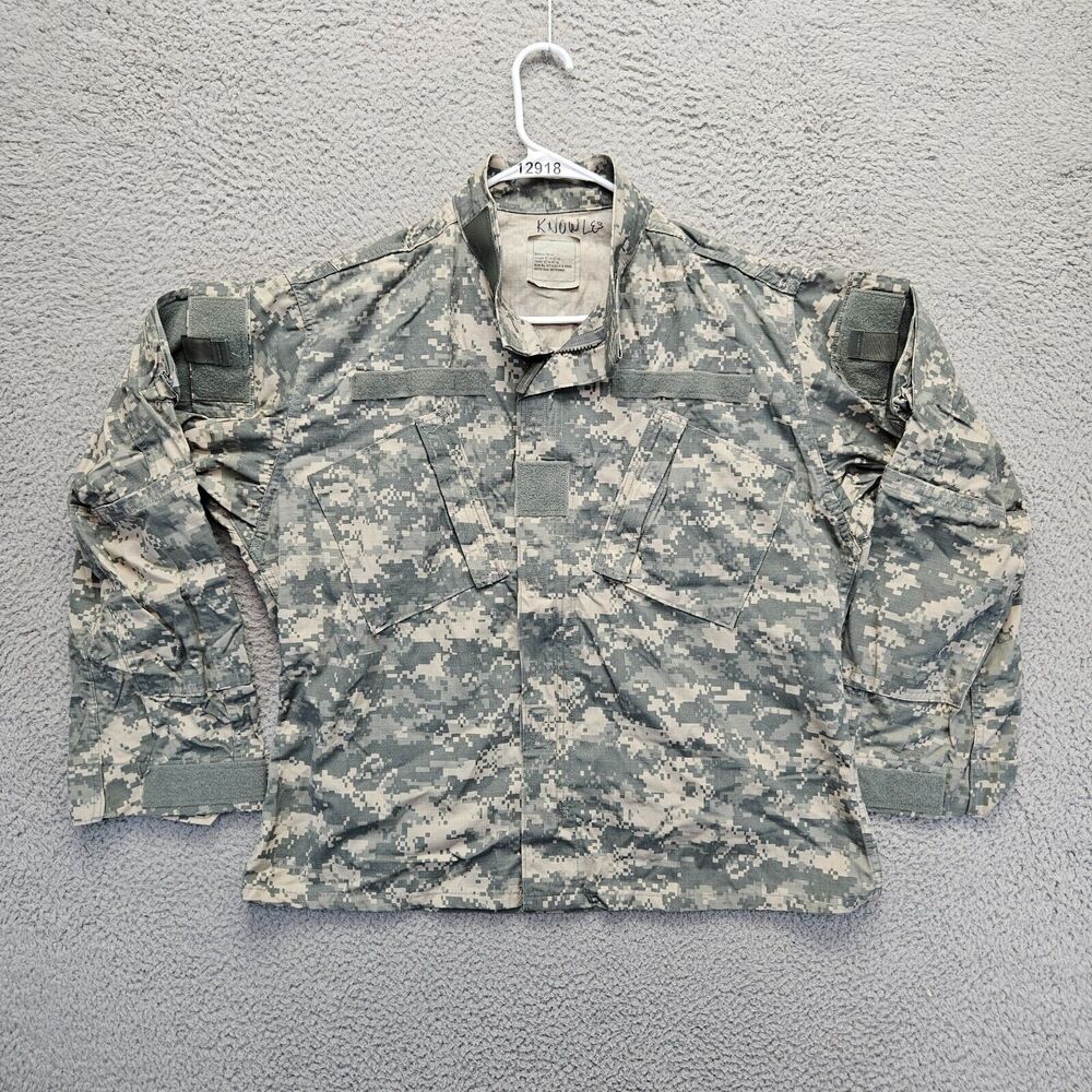 US Army Combat Uniform Coat Mens‎ Size Medium Short Gray Digital Camo